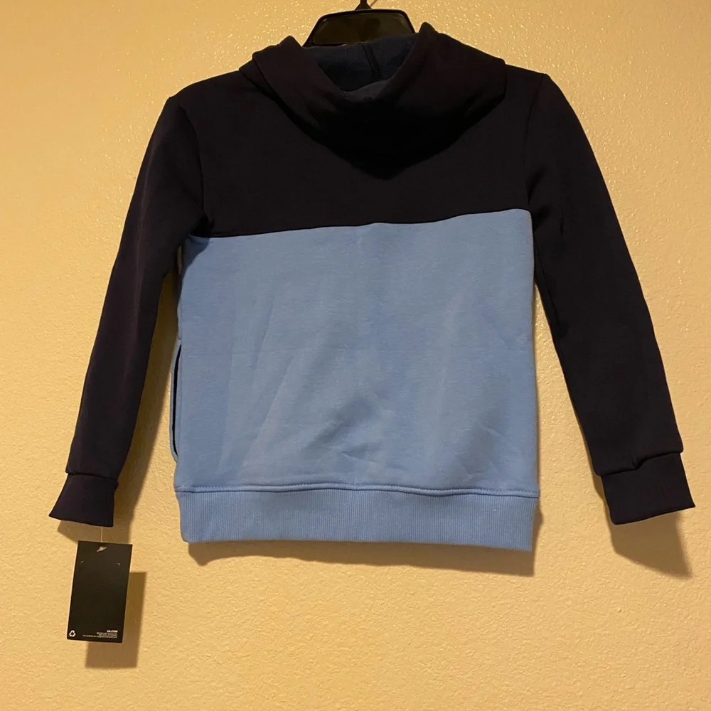 Under Armour Kids' Navy and Light Blue Hoodie Size 7